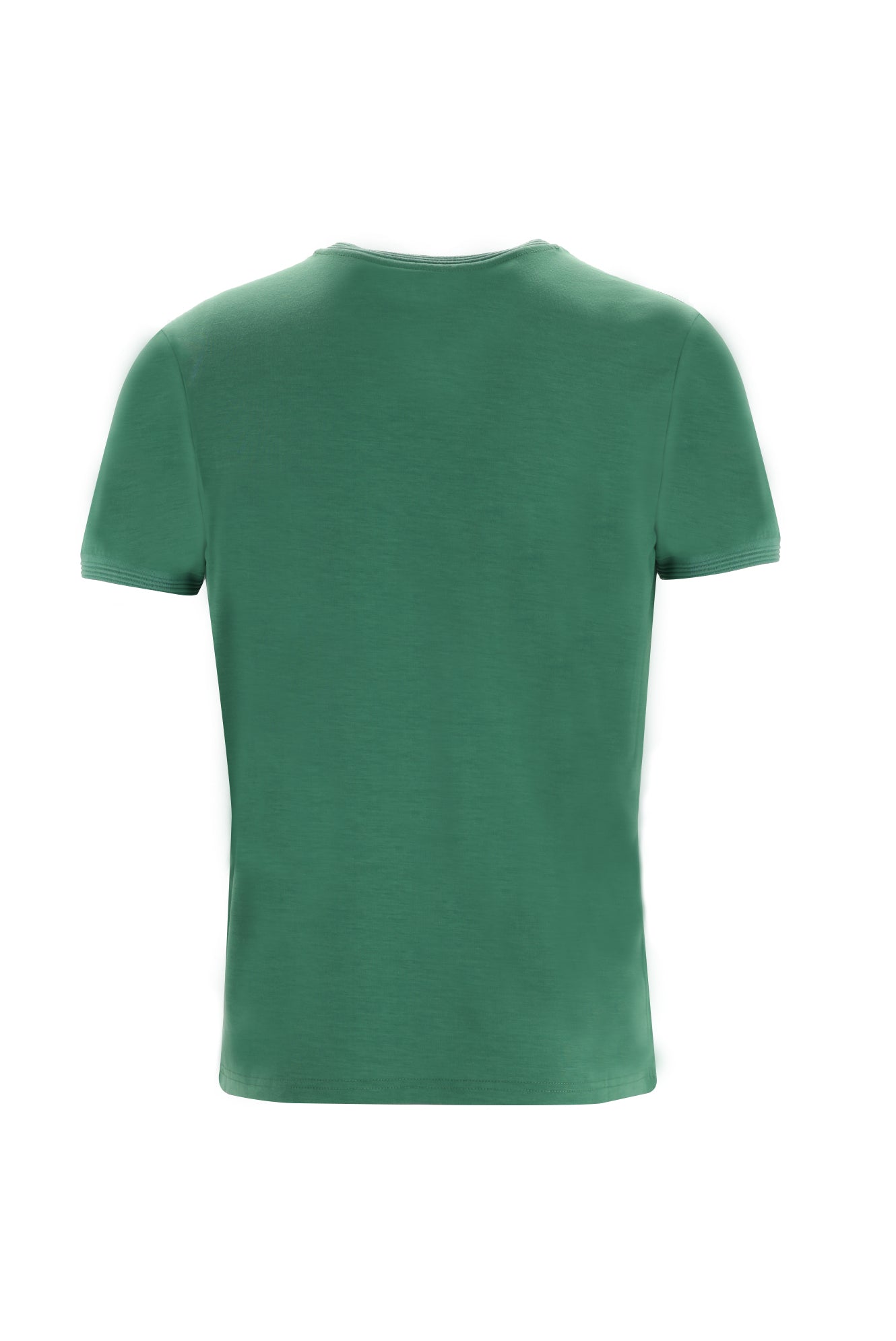 Orman Yeşili V Yaka Slim Fit Dar Kesim T-shirt