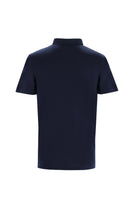 Orta Lacivert Yar?m ?talyan Yaka Süprem Pamuklu T-shirt-Abdullah Ki??l?