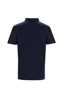 Orta Lacivert Yar?m ?talyan Yaka Süprem Pamuklu T-shirt-Abdullah Ki??l?