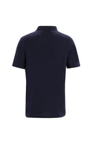 Orta Lacivert Polo Yaka Desenli Regular Fit Pamuk T-shirt