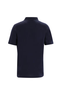 Orta Lacivert Polo Yaka Desenli Regular Fit Pamuk T-shirt