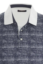 Beyaz Polo Yaka Desenli Regular Fit Pamuk T-shirt