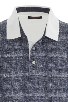 Beyaz Polo Yaka Desenli Regular Fit Pamuk T-shirt