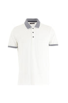 Beyaz Polo Yaka Regular Fit Pamuk T-shirt