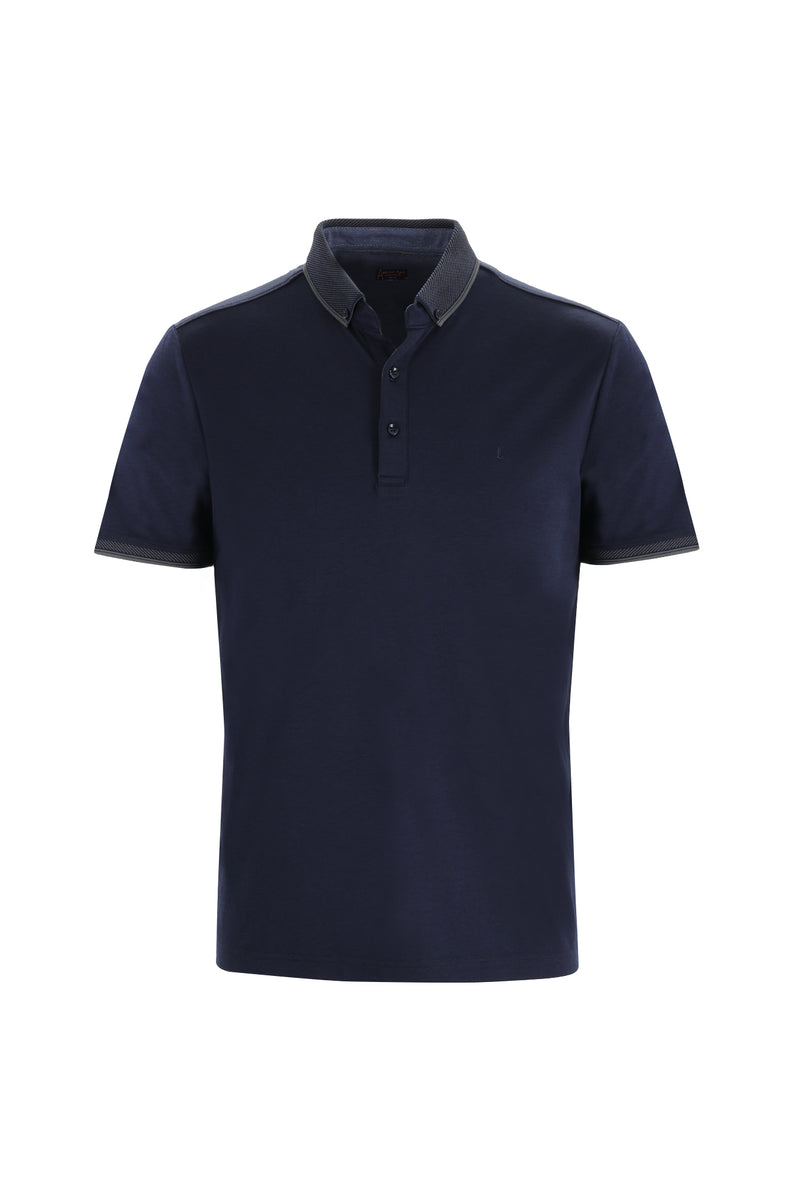 Koyu Lacivert Polo Yaka Regular Fit T-shirt