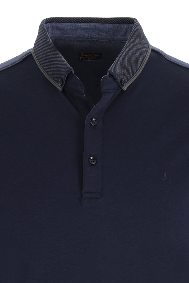 Koyu Lacivert Polo Yaka Regular Fit T-shirt