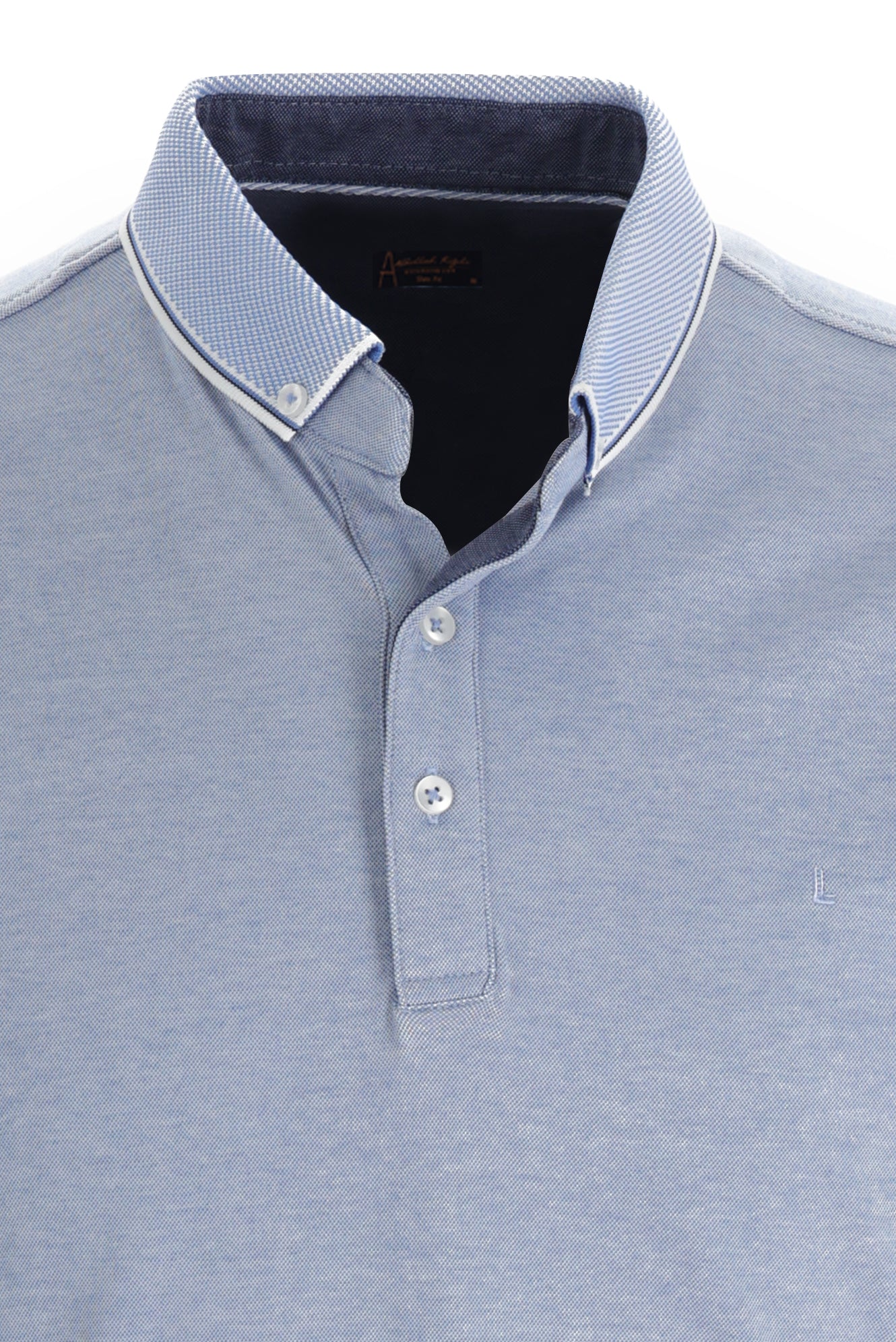 Açık Mavi Polo Yaka Regular Fit T-shirt