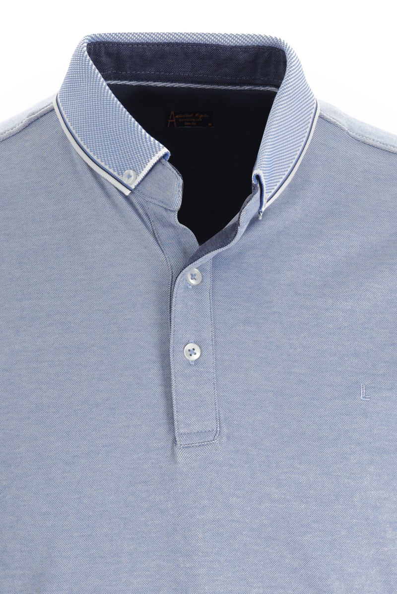 Açık Mavi Polo Yaka Regular Fit T-shirt