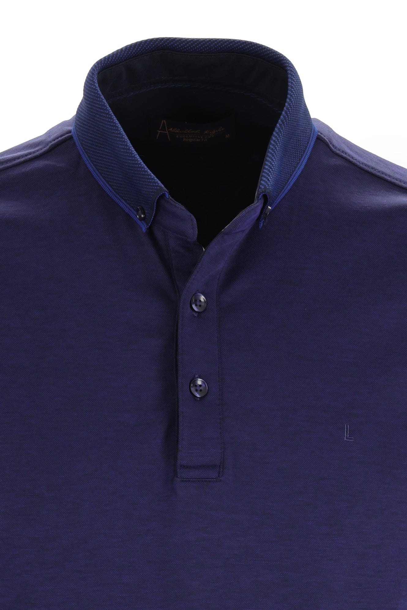 Saks Mavi Polo Yaka Regular Fit T-shirt
