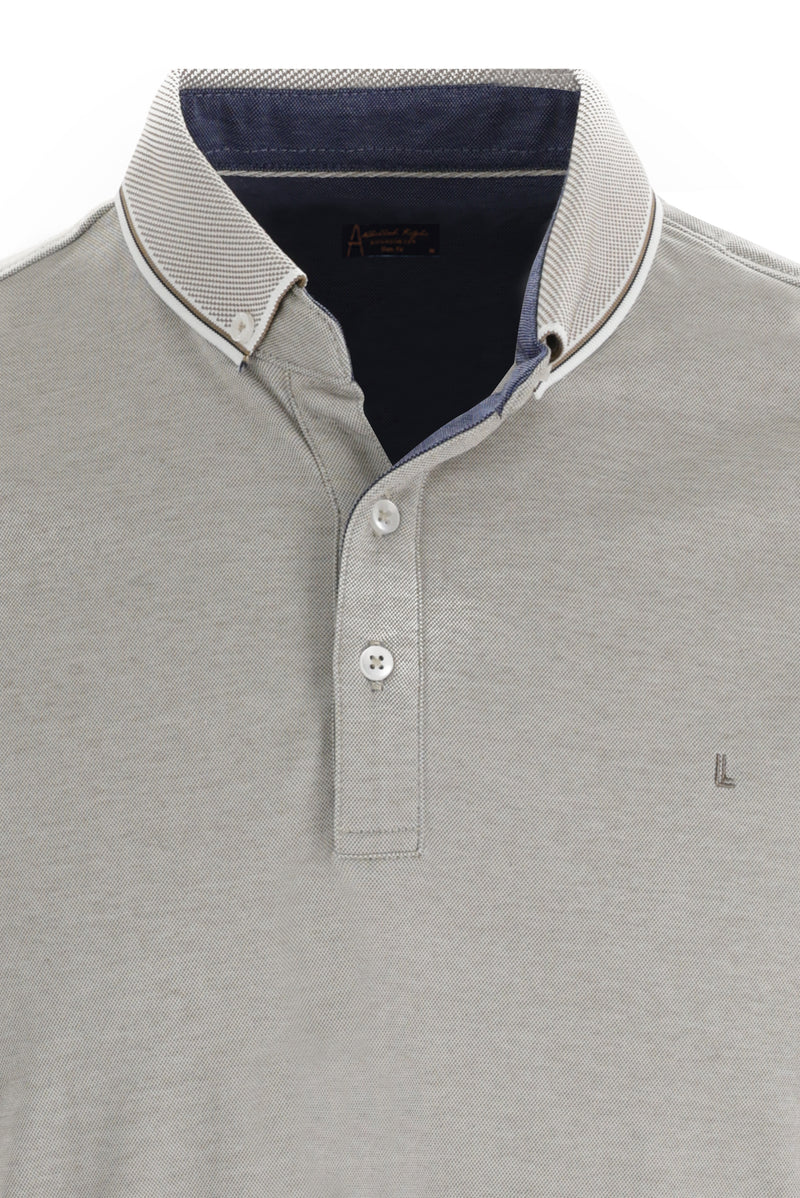 Orta Bej Polo Yaka Regular Fit T-shirt