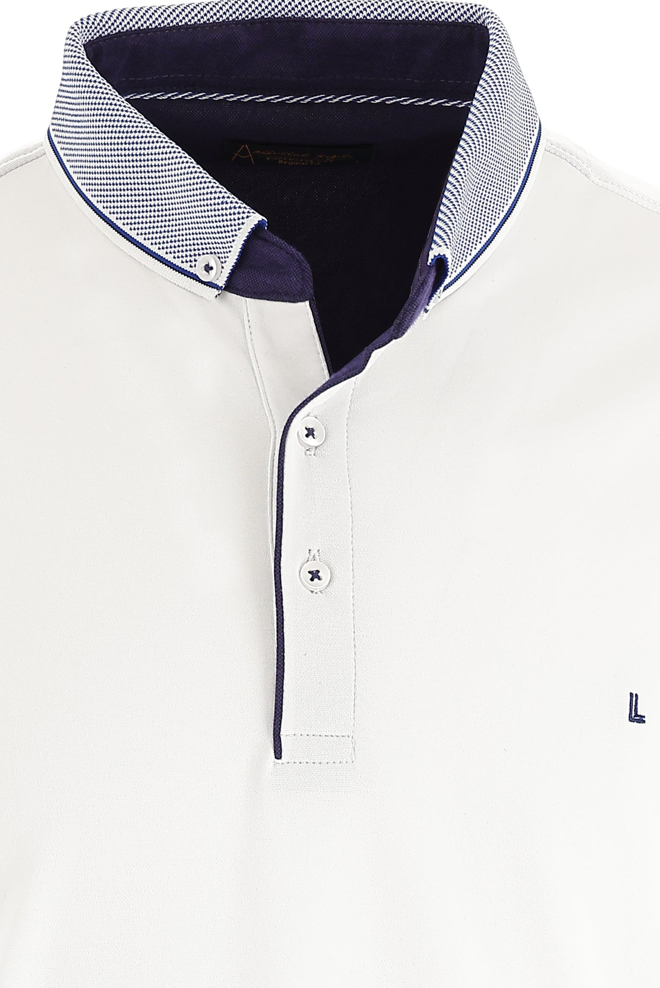 Beyaz Polo Yaka Regular Fit T-shirt