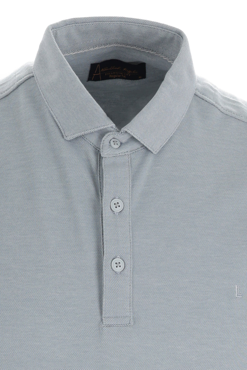 Gümüş Polo Yaka Regular Fit T-shirt