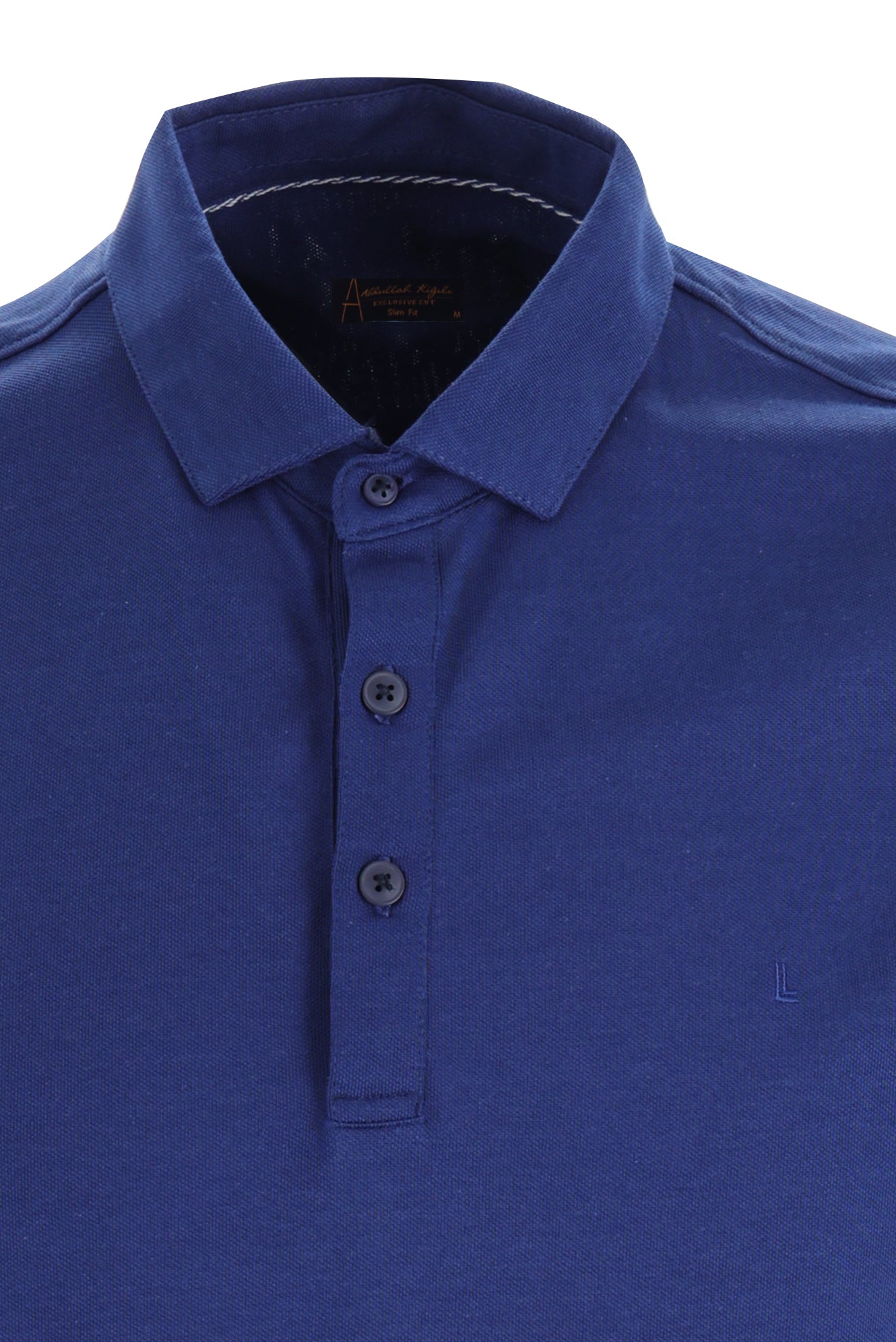 Saks Mavi Polo Yaka Regular Fit T-shirt
