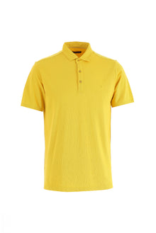 Koyu Sarı Polo Yaka Regular Fit T-shirt