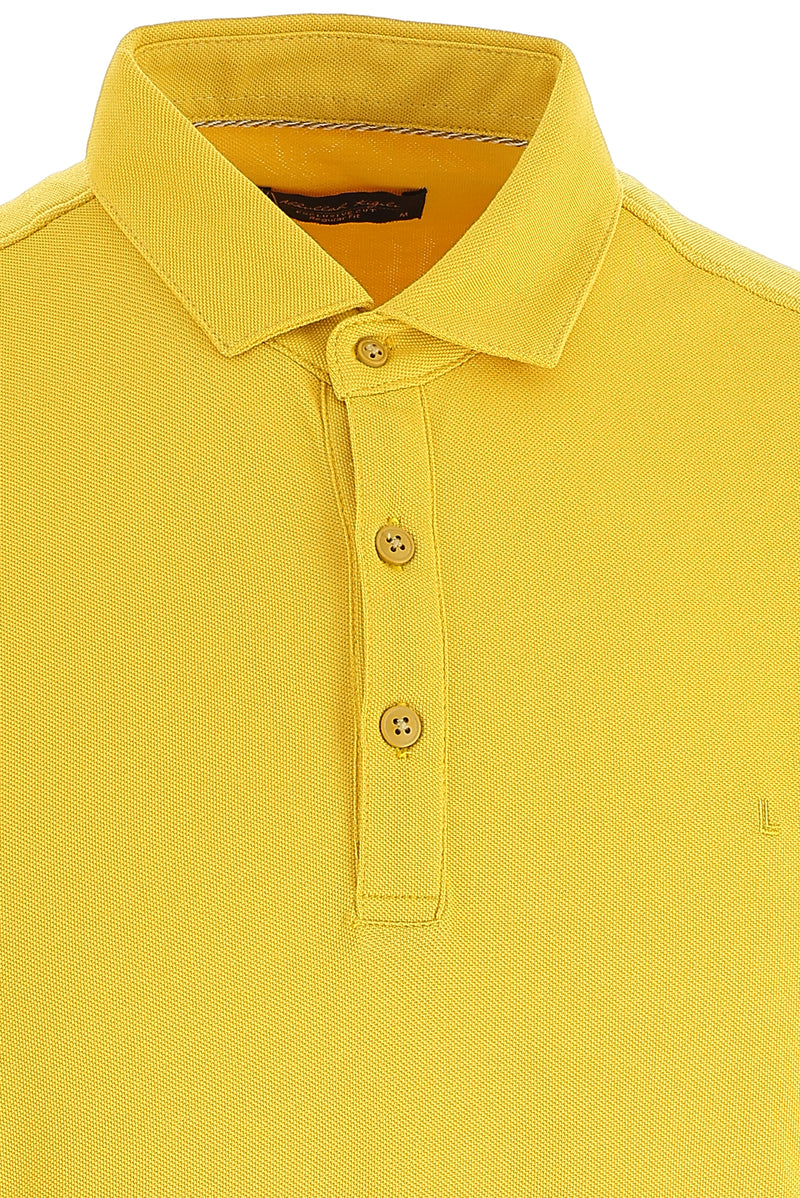 Koyu Sarı Polo Yaka Regular Fit T-shirt
