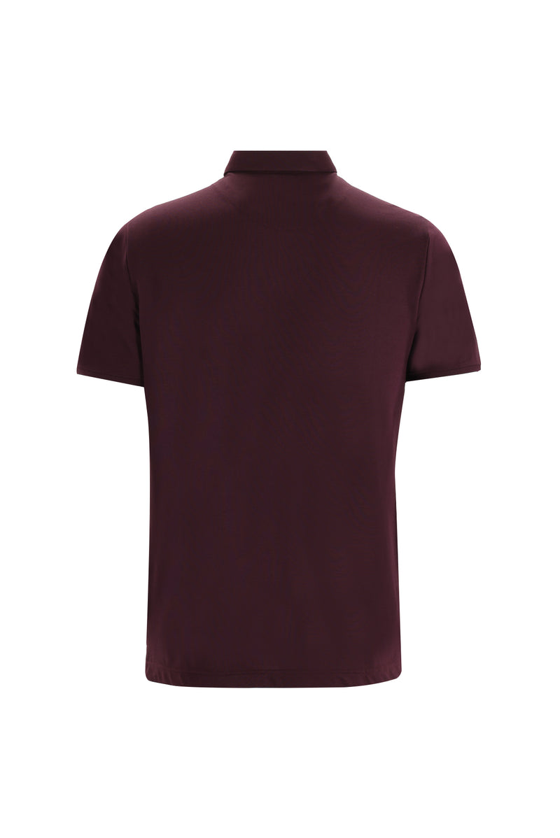 Koyu Bordo Polo Yaka Regular Fit T-shirt