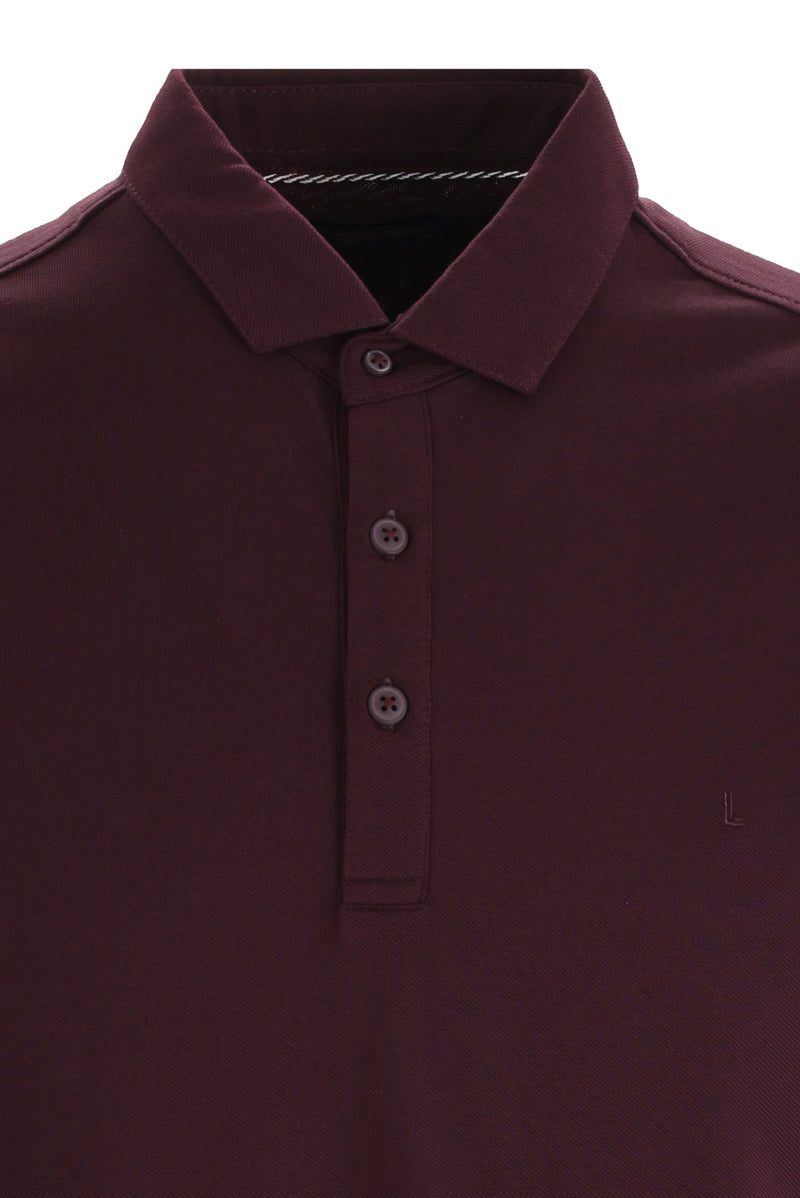 Koyu Bordo Polo Yaka Regular Fit T-shirt