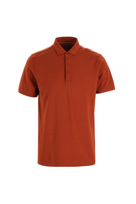 Kiremit Polo Yaka Regular Fit T-shirt-Abdullah Ki??l?
