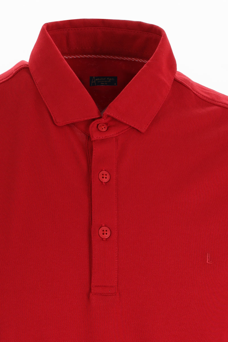 Koyu Kırmızı Polo Yaka Regular Fit T-shirt