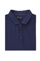 Saks Mavi Büyük Beden Polo Yaka T-shirt