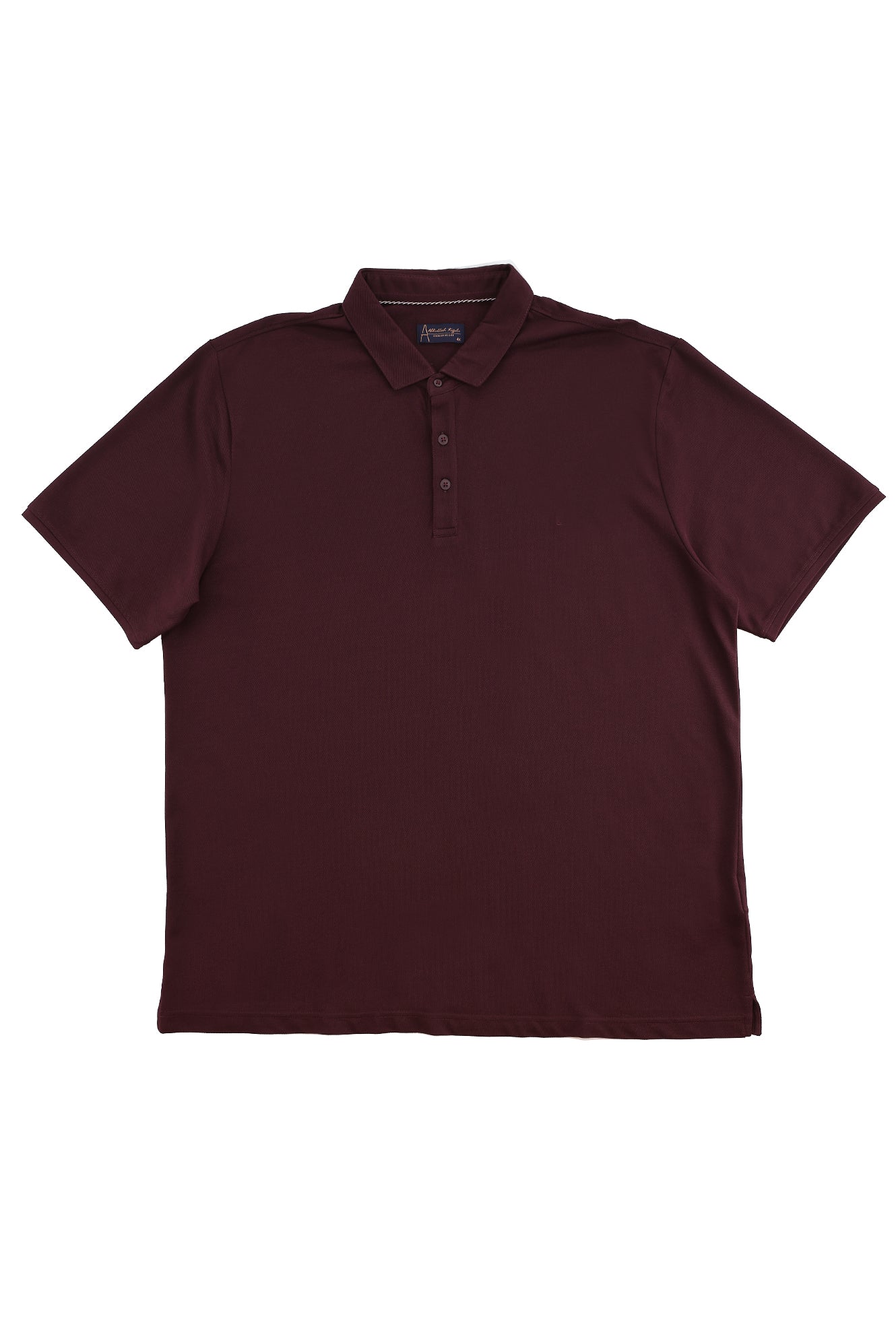 Koyu Bordo Büyük Beden Polo Yaka T-shirt