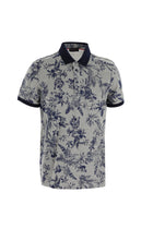 Orta Bej Polo Yaka Slim Fit Dar Kesim Desenli T-shirt-Abdullah Ki??l?
