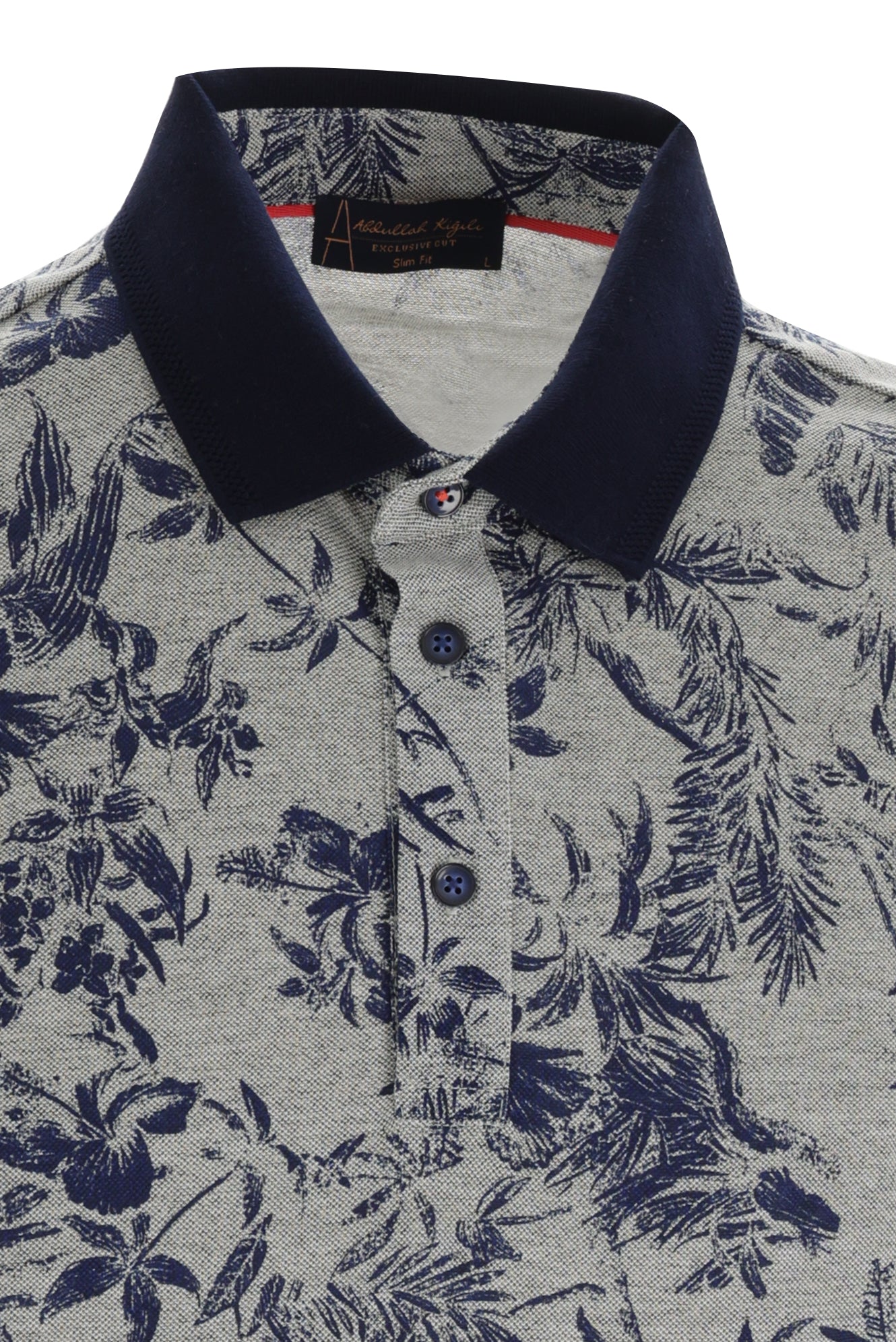Orta Bej Polo Yaka Slim Fit Dar Kesim Desenli T-shirt-Abdullah Ki??l?
