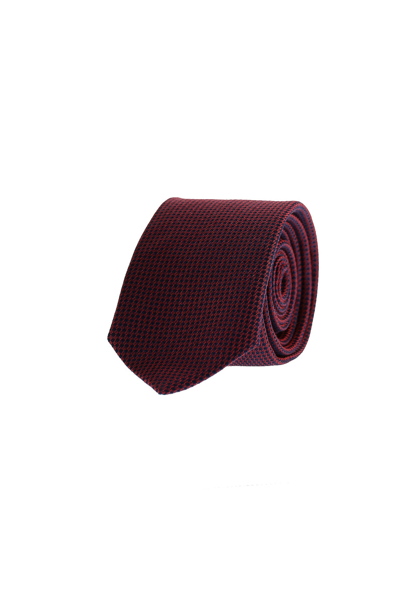 Koyu Kırmızı Desenli Kravat