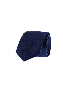 Orta Lacivert Desenli Kravat