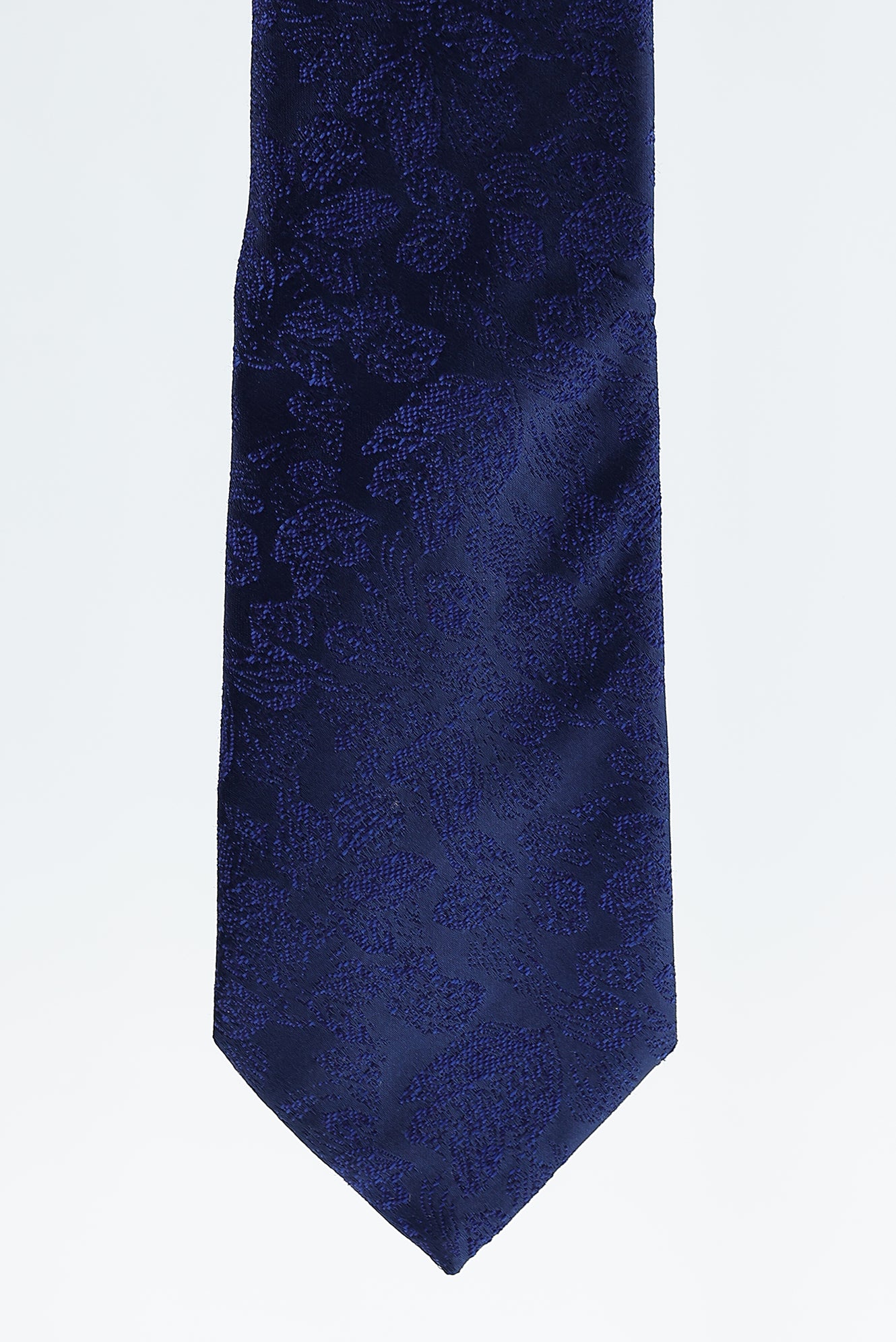 Orta Lacivert Desenli Kravat