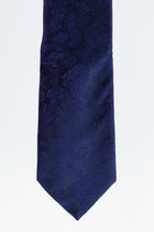 Orta Lacivert Desenli Kravat