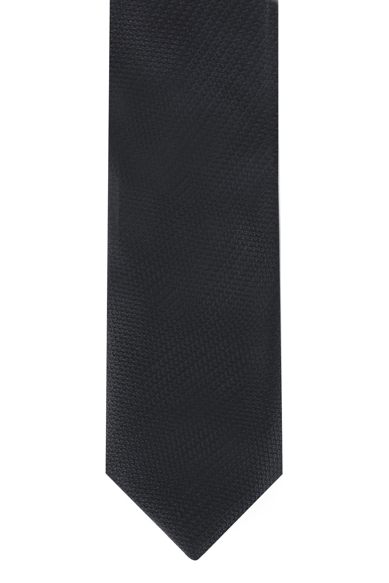 Siyah İtalyan İpek Düz Kravat
