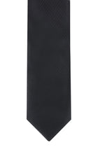 Siyah İtalyan İpek Düz Kravat