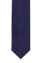 Orta Lacivert İtalyan İpek Düz Kravat