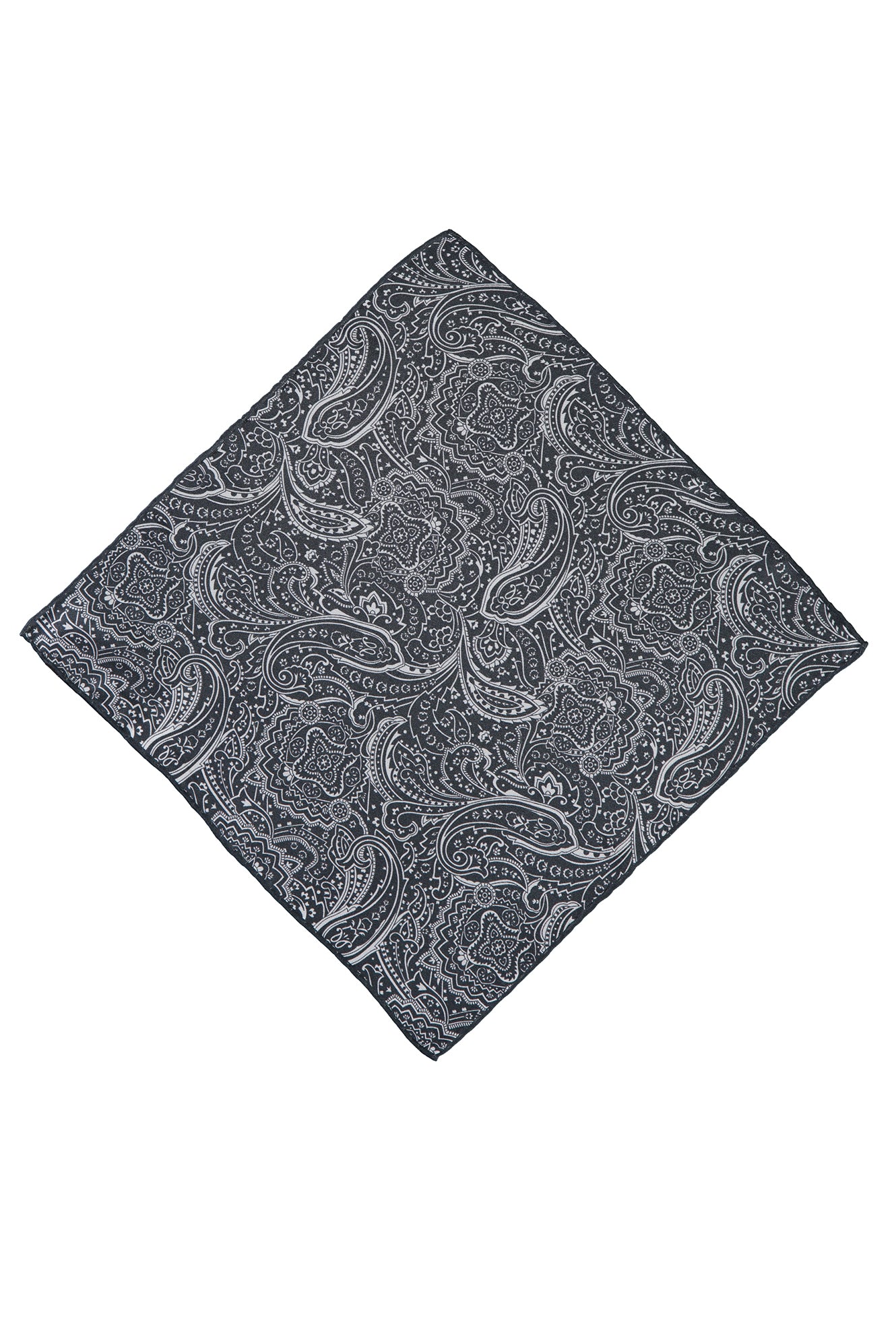 Açık Siyah Desenli Mendil