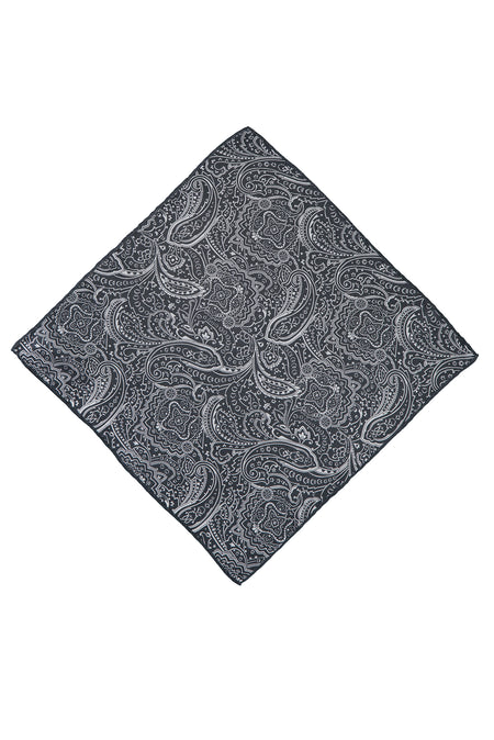 Açık Siyah Desenli Mendil