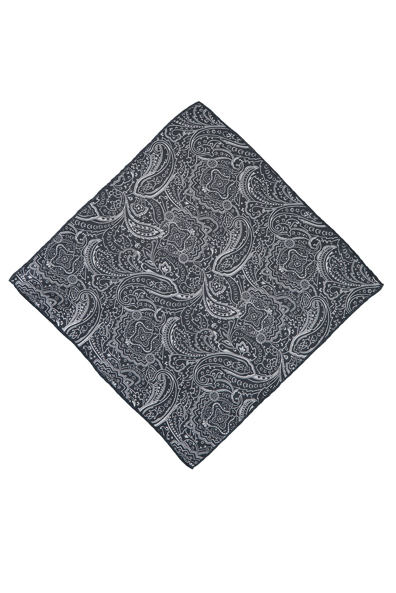 Açık Siyah Desenli Mendil