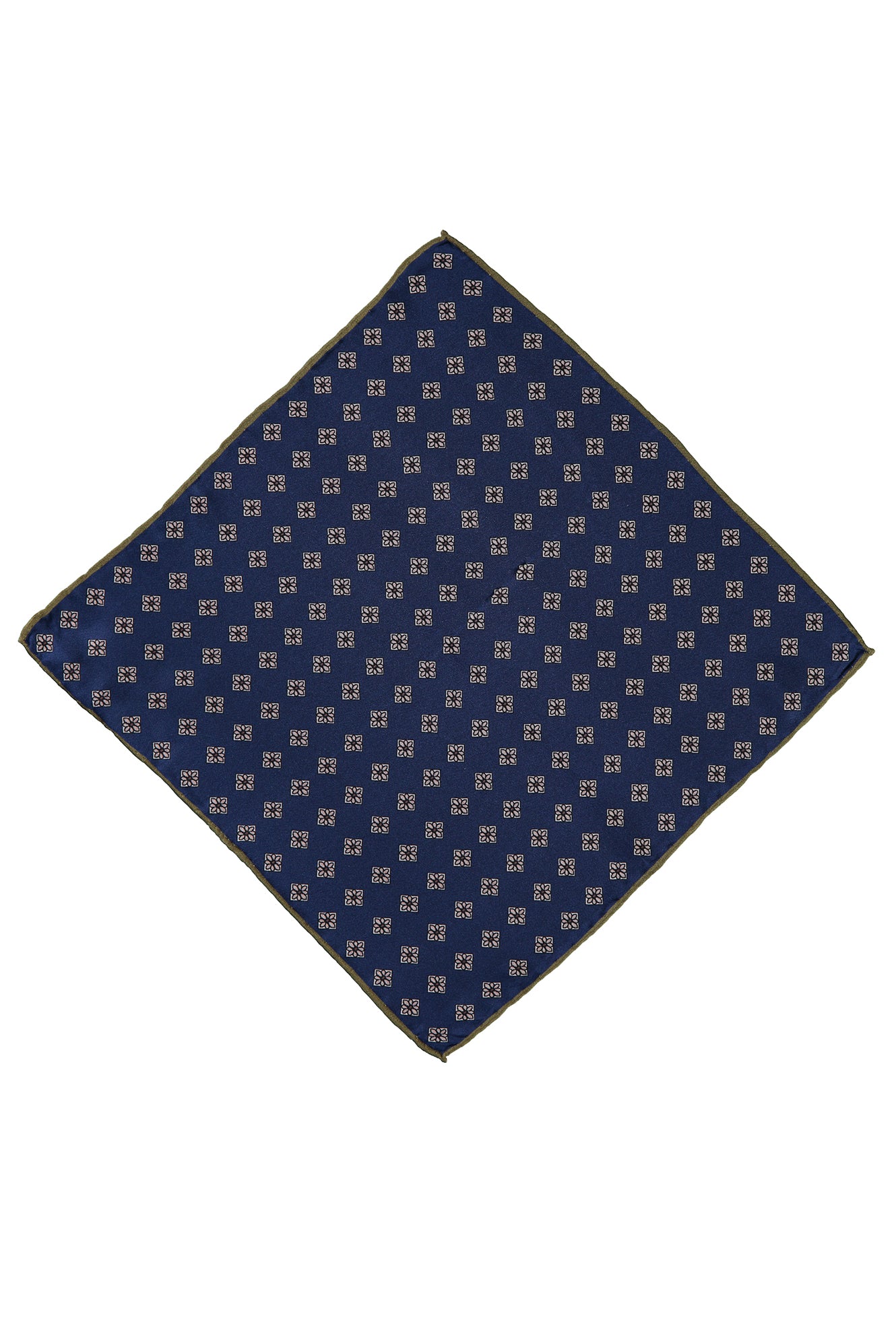 Orta Lacivert Desenli Mendil