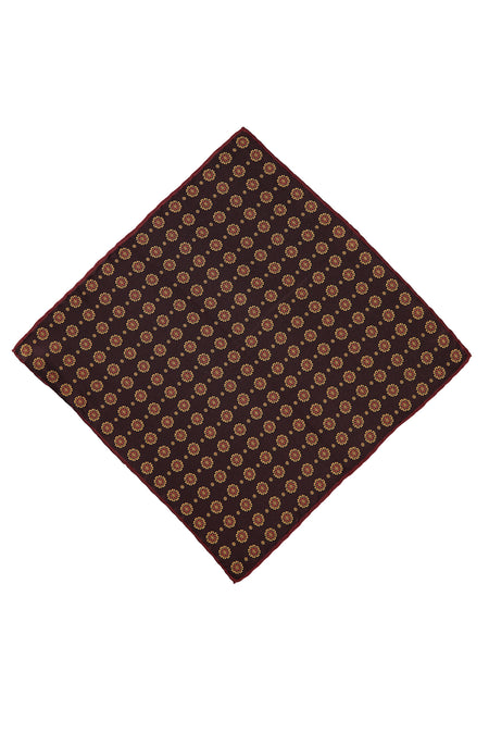 Orta Kahve Desenli Mendil