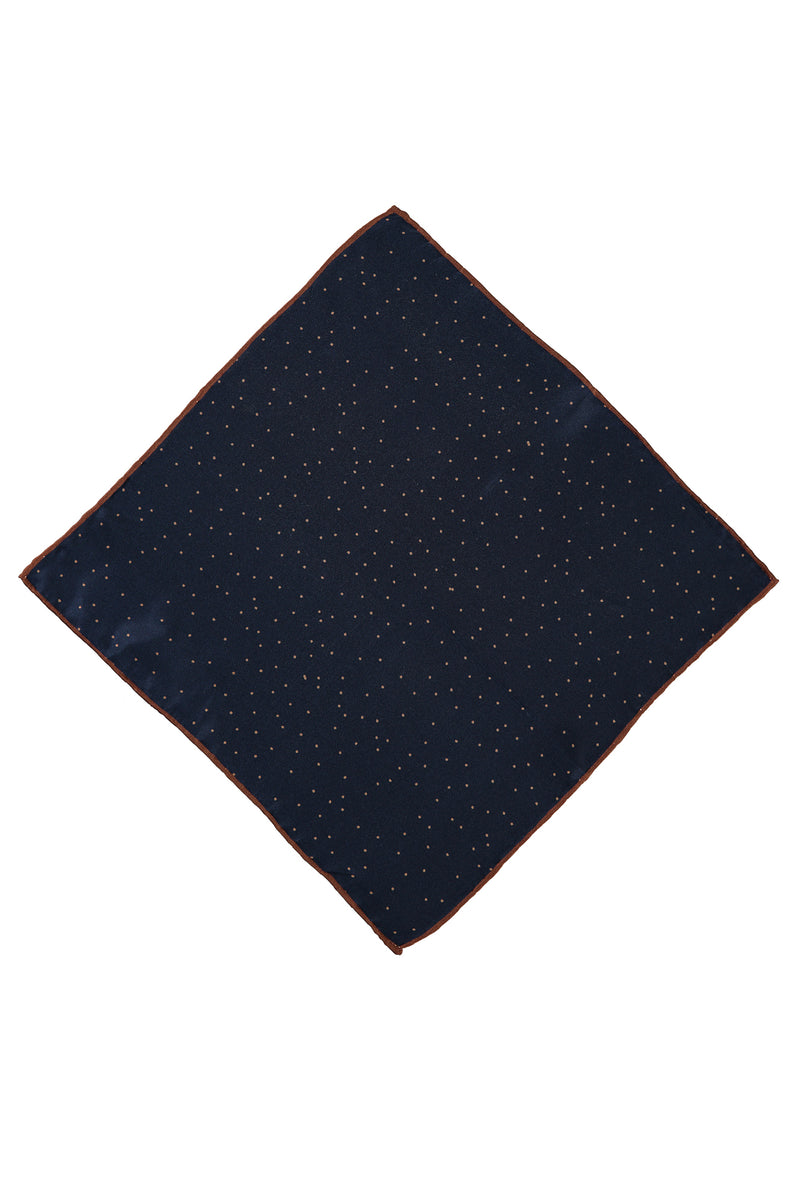 Koyu Lacivert Desenli Mendil