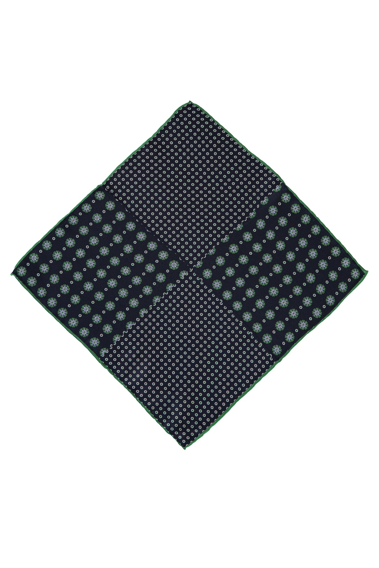 Orta Lacivert Desenli Mendil