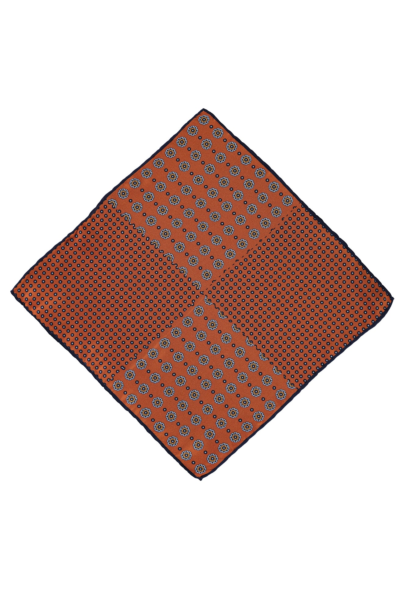 Orta Turuncu Desenli Mendil