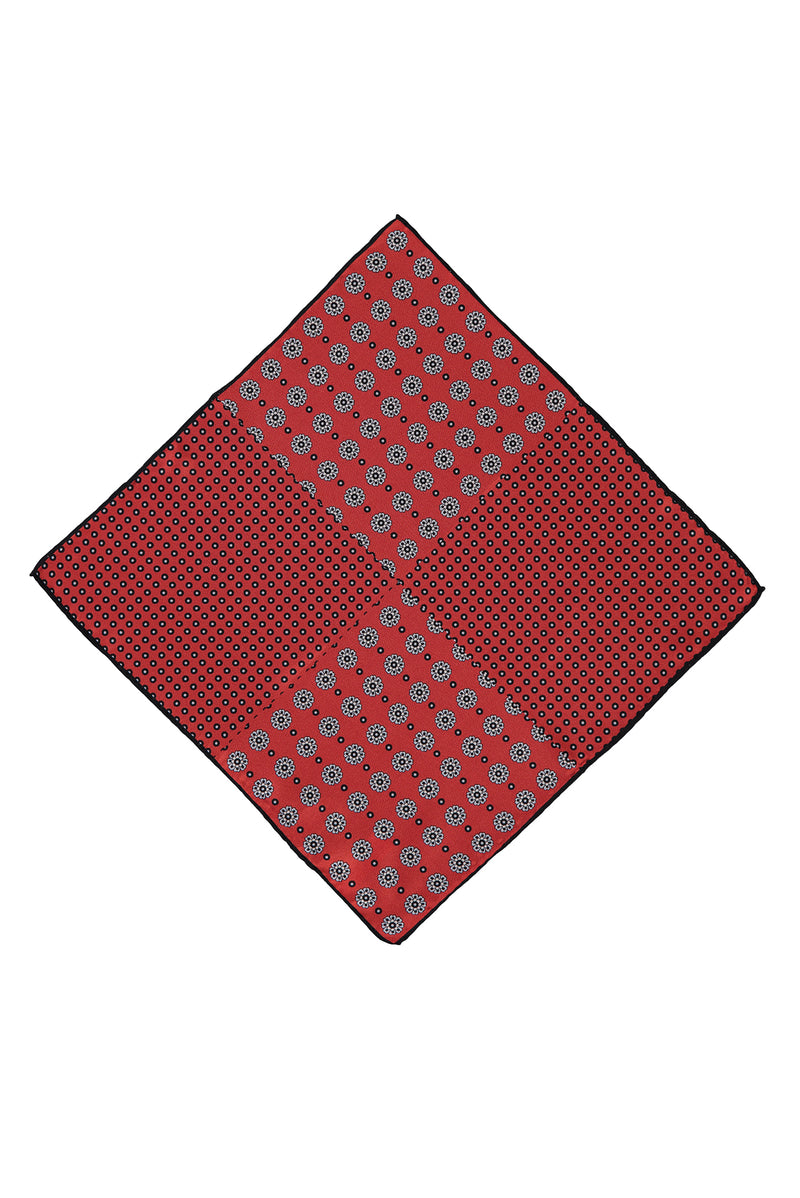 Açık Kırmızı Desenli Mendil