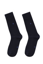 Orta Lacivert 2'li Bambu Çorap Seti