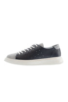 Orta Lacivert Deri Sneaker Ayakkab?-Abdullah Ki??l?