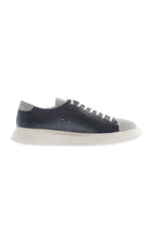 Orta Lacivert Deri Sneaker Ayakkab?-Abdullah Ki??l?