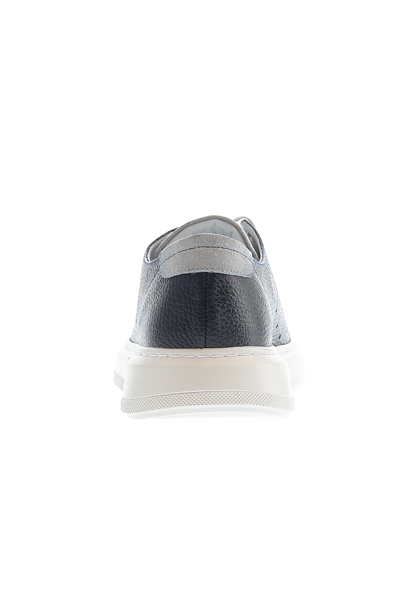 Orta Lacivert Deri Sneaker Ayakkab?-Abdullah Ki??l?