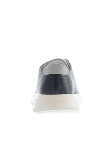 Orta Lacivert Deri Sneaker Ayakkab?-Abdullah Ki??l?