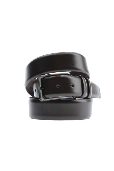 Koyu Kahve Klasik Deri Kemer