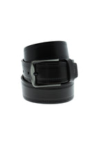 Koyu Kahve Spor Desenli Deri Kemer